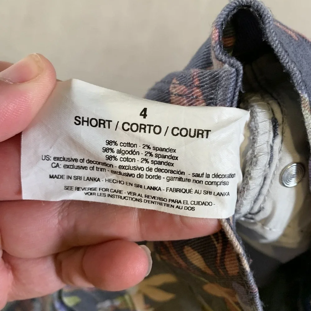 Gloria Vanderbilt Pants‎ Womens 4 Gray Floral Amanda Straight Leg Stretch Cotton - Picture 12 of 14